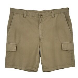 Roundtree Yorke Big Man 50 Cargo Shorts Beige Straight Fit Casual Mens Shorts